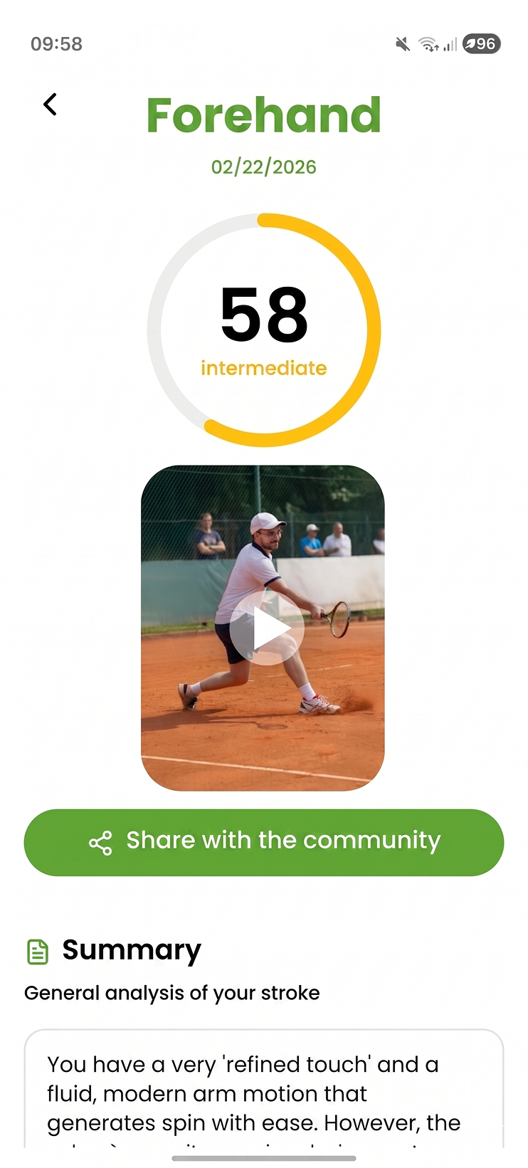AI Forehand Analysis